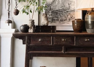 Chinese antique 3-drawer table from Zhejiang