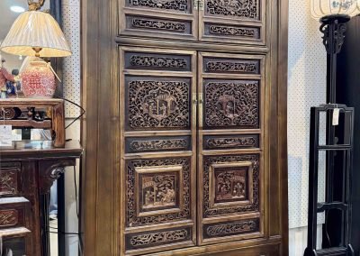 6025 Just_Anthony_Chinese_Tapered_Cabinet_with_antique_Shaoxing_carvings