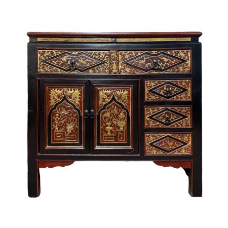 Wooden Black Hokkien Sideboard