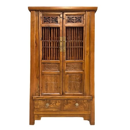 Medium Tapered Cabinet with Old Carvings