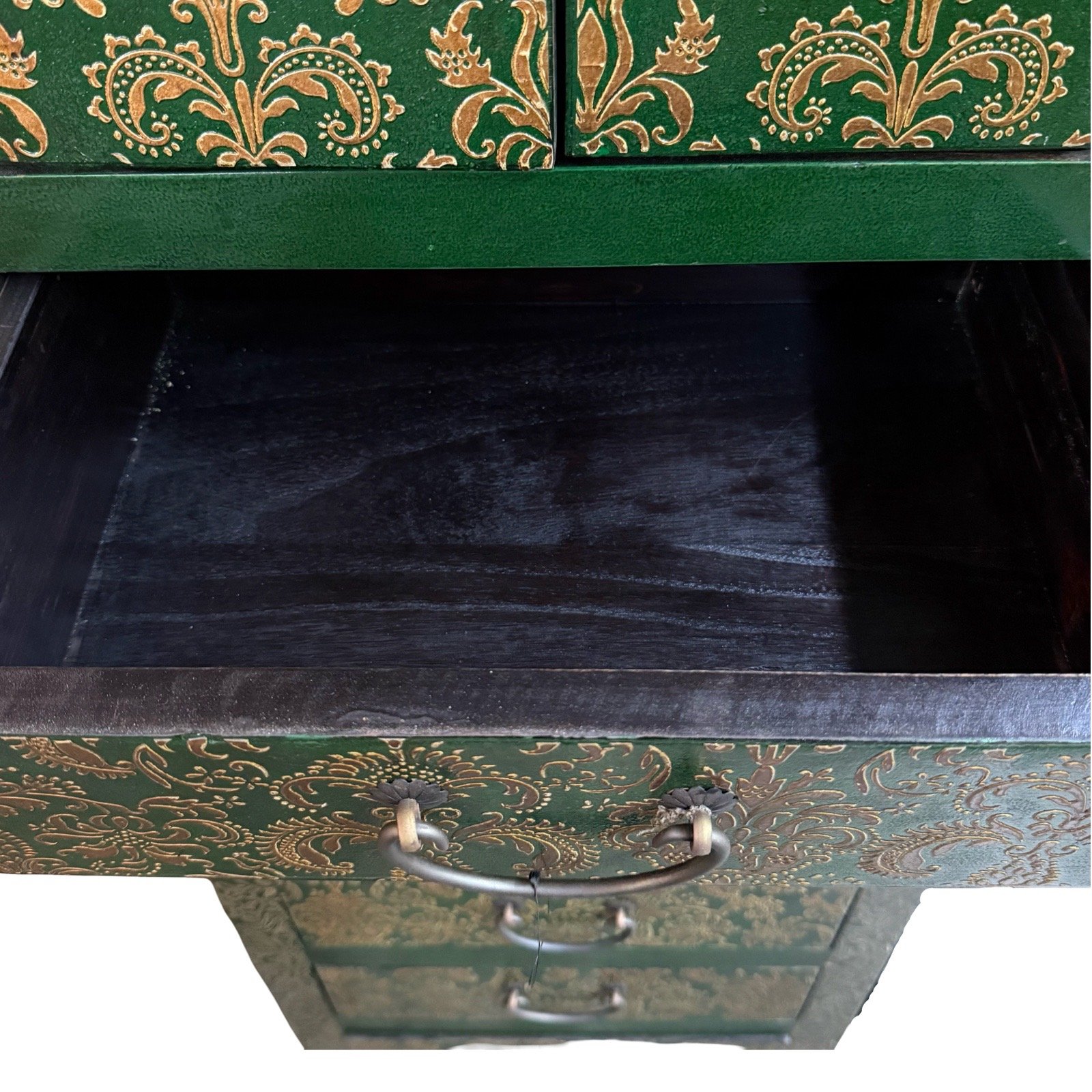 Tibetan-Style Tall Slim Cabinet with 6-Drawers - Image 5