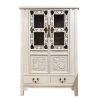 Tapered Cabinet with Old Carved Doors from Zhejiang - Thumbnail Image 1