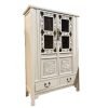 Tapered Cabinet with Old Carved Doors from Zhejiang - Thumbnail Image 2