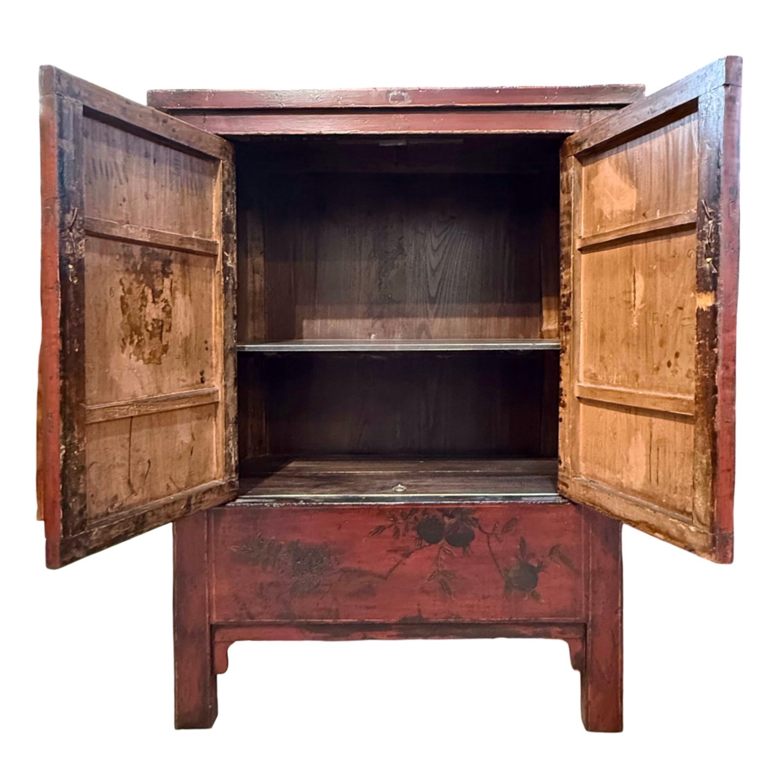 Shanxi Red Cabinet with Painting - Image 3